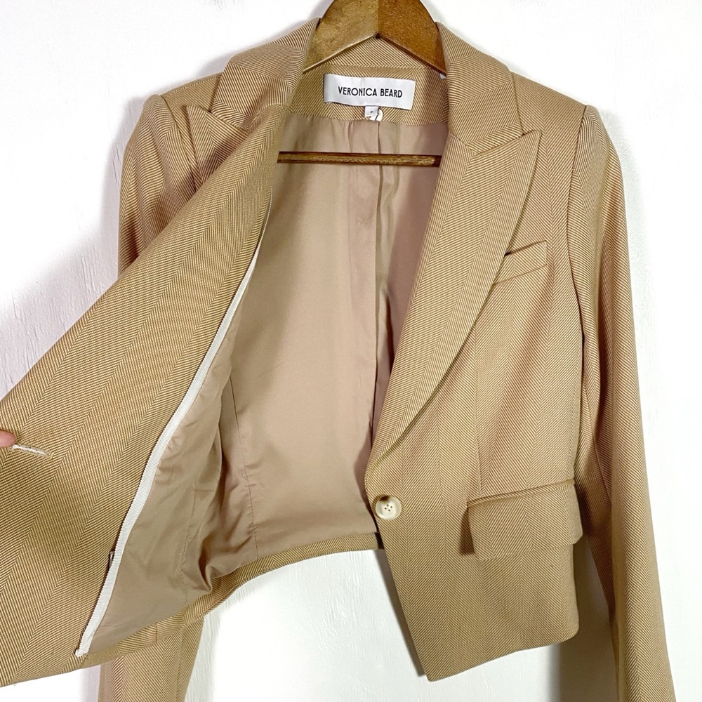 Veronica Beard Hosanna Herringbone Cutaway Dickey Jacket - Picture 6 of 10